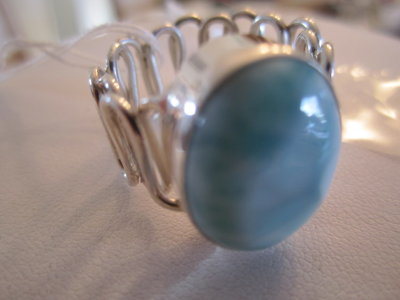 Larimar Ring in SS