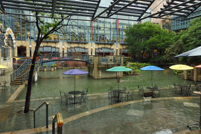 Riverwalk in the rain