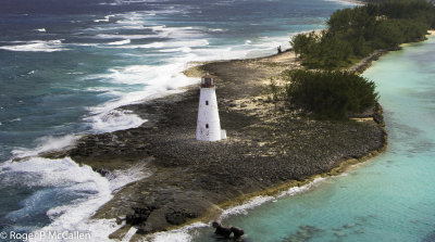Lighthouse at Nassau Harbour in the Bahamas