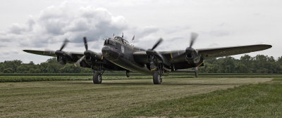 Avro Lancaster on takeoff