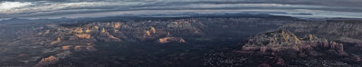 Sedona   Sunrise Pano from 10,000 Feet