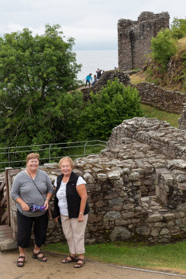 Jan and Lil at Urquhart Castle