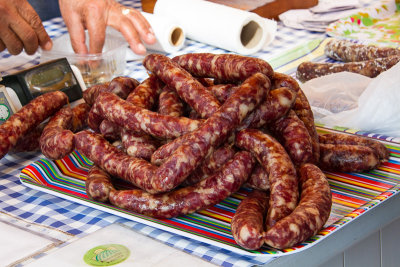 Sausages at the market