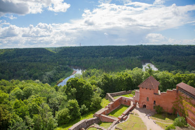 View from the tower at Tiraida Castle 