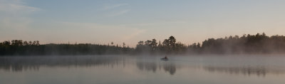Grant, on an early morning solo trip into the BWCA on Fall Lake.