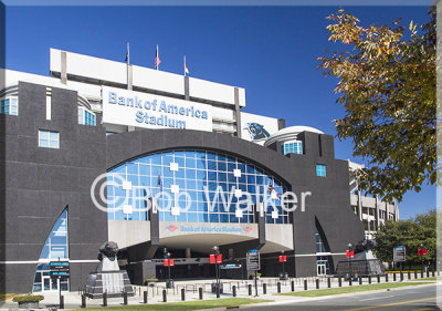 The Front Entrance Into The Bank Of America Stadium 