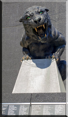 Impressive Statue Of Representing Charlotte's Team's Name The North Carolina Panthers