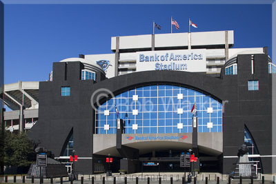 Bank Of America Stadium With A Front View 