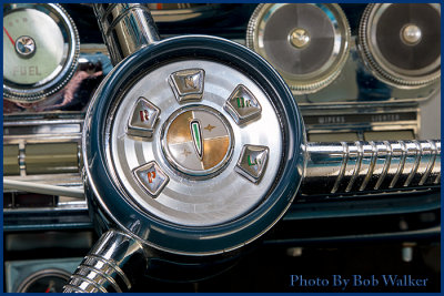 Edsel Steering Wheel's Unique  Autmatic Shift Close Up