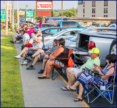 Spectators Line Up For A Free Show