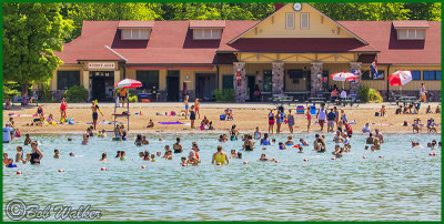 The Beach With A Beautiful Bathhouse