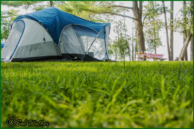 Tenting Campsite Along The Shore