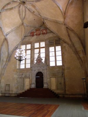 Vladislav Hall of Prague Castle ...
