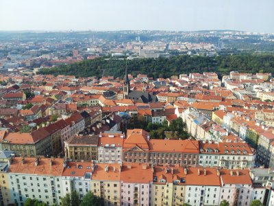 View of Prague from the tower ..