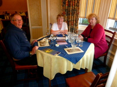 Inversnaid Holiday - Max, Margaret & Cheryl @ Dinner in Inversnaid Hotel