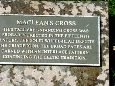 (228) LOCH AWE Holiday - Iona Macleans Cross