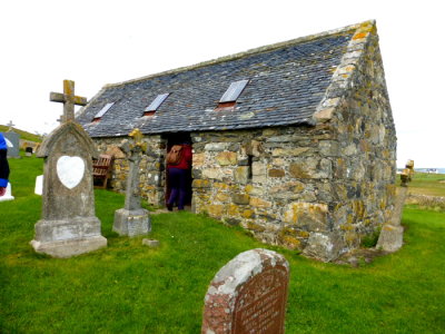 (338) Isle of Barra View - St Barr's (Kilbar) Church, Bayherivagh, Northbay