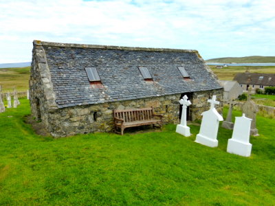(345) Isle of Barra View - St Barr's (Kilbar) Church, Bayherivagh, Northbay