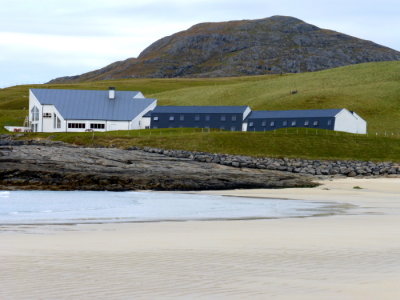 (391) Isle of Barra Beach Hotel View - Tangasdale Beach