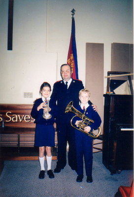 1994 - Commissioning of New YP Band members Ben Stokes & Fiona Smith with Y P Bandleader Peter Dukes