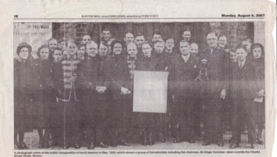 1939 May - Public Inauguration of the Torchbearers @ Brook Street Ciotadel