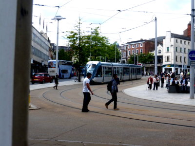 216 (2015) Alstom Citadis 302 @ Old Market Square - Approaching