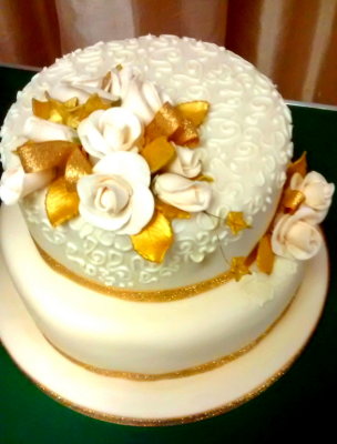 2015-10-11 Bob & Eileen Smith's 50th Wedding Anniversary - Renewal of Vows @ SA Burton - Cake