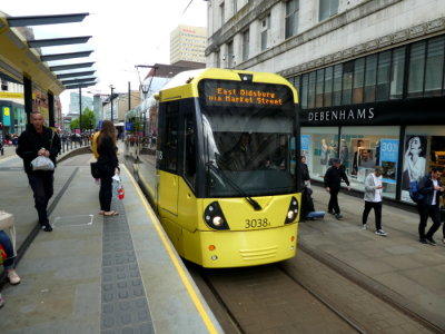 3038 (2016) Bombardier M5000 Flexity Swift @ Market Street