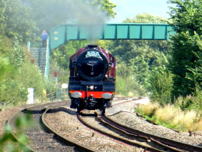 (46201) Princess Elizabeth (1) @ Claymills Crossing, Burton-on-Trent - Approaching