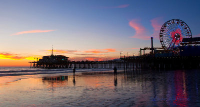 Santa Monica Pier at Sunset 