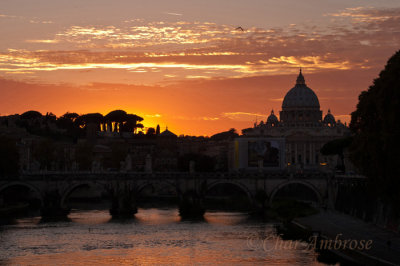 Sunset Over the Vatican River View