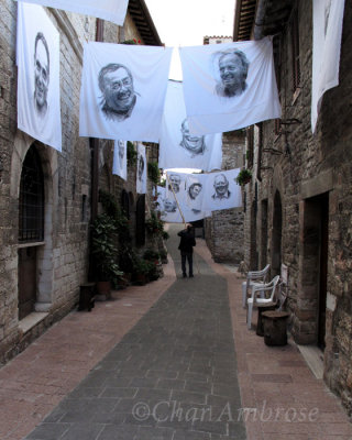 Art Draped Streets of Assisi