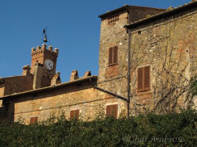 View of Clock Tower, Pienza