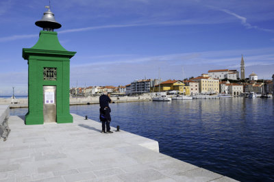 Arriving in the Port of Piran