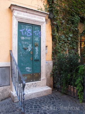 Graffiti Door in Rome