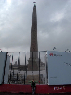 Flaminio Obelisk in Piazza de Popolo - CLOSED
