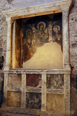 Remnants of a Fresco in Tempio dRomolo 