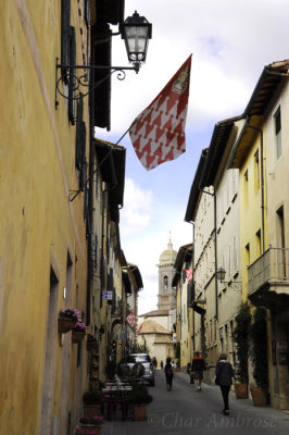 Street in San Quirico, Italy
