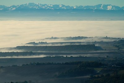 Falgayrac dans la brume