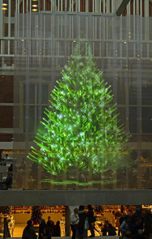 Virtual Christmastree in the Rijks museum