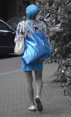 Lady in blue !