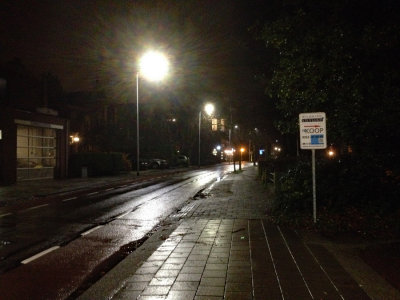 Herenweg bij avond