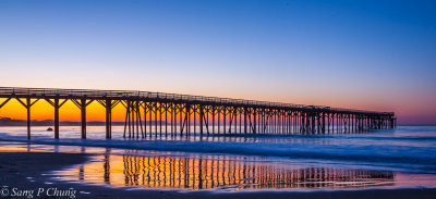 dawning at San Simeon Pier