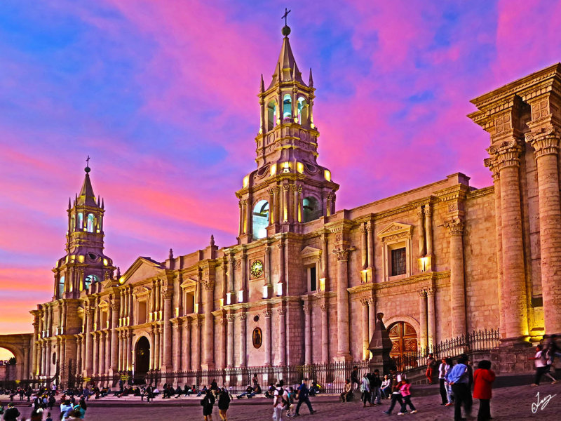 IMG_6976 Plaza de Armas at sunset. HDR image