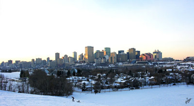 2012_11_27 Edmonton City Skyline - day and night