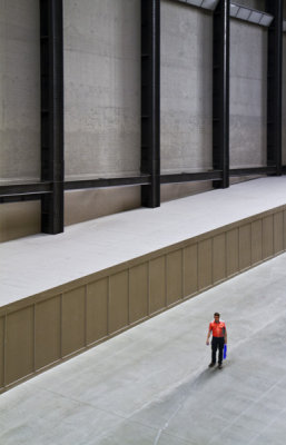 Man in red, Turbine Hall, Tate Modern