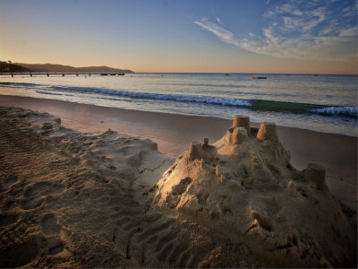 Sunrise sandcastle