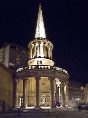 All Souls Church at Night
