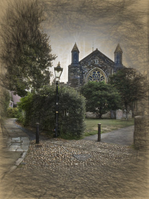 Lamp, Cobbles and St Marys