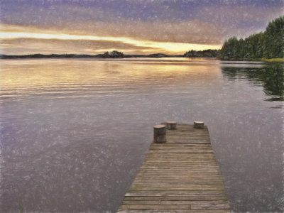 Sunset Lake & Pier - Finland